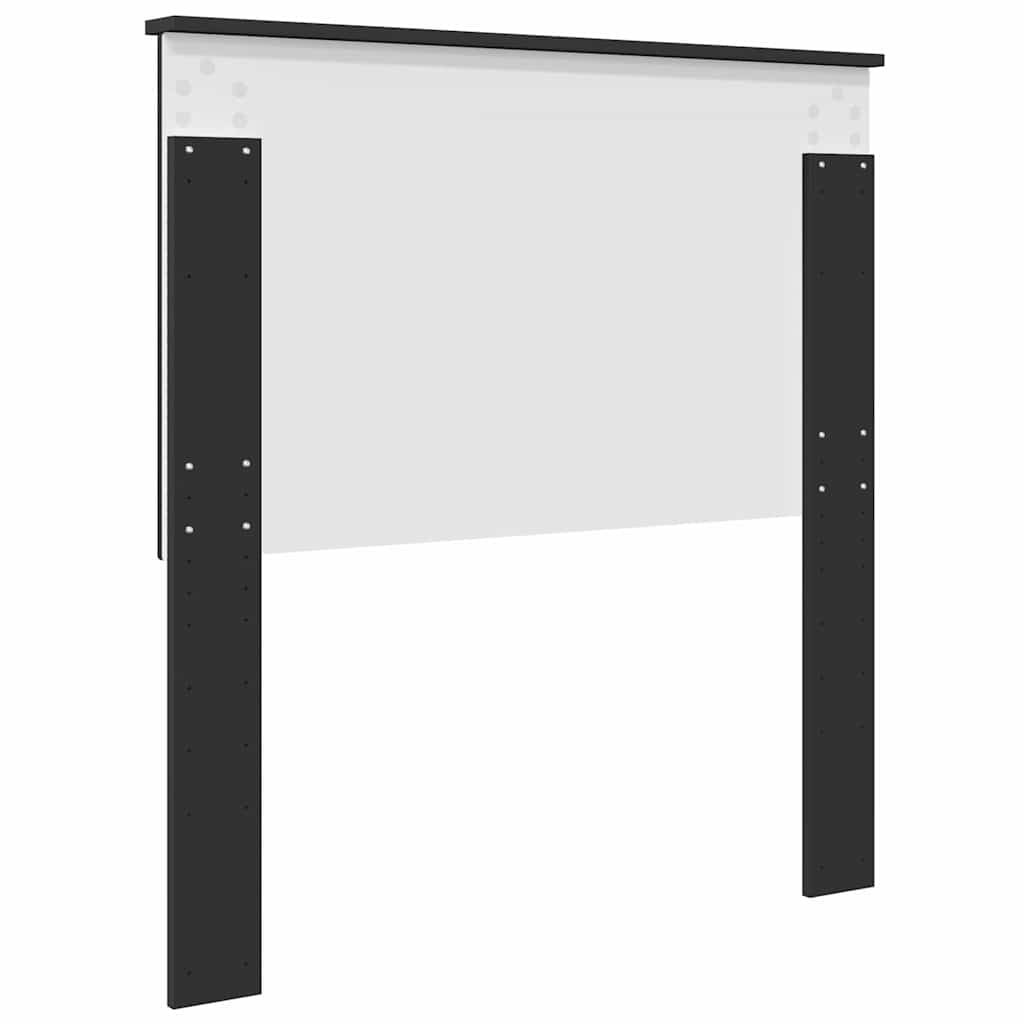 vidaXL Κεφαλάρι με κεφαλάρι Μαύρη Οξυά 75 cm Επεξεργασμένο ξύλο