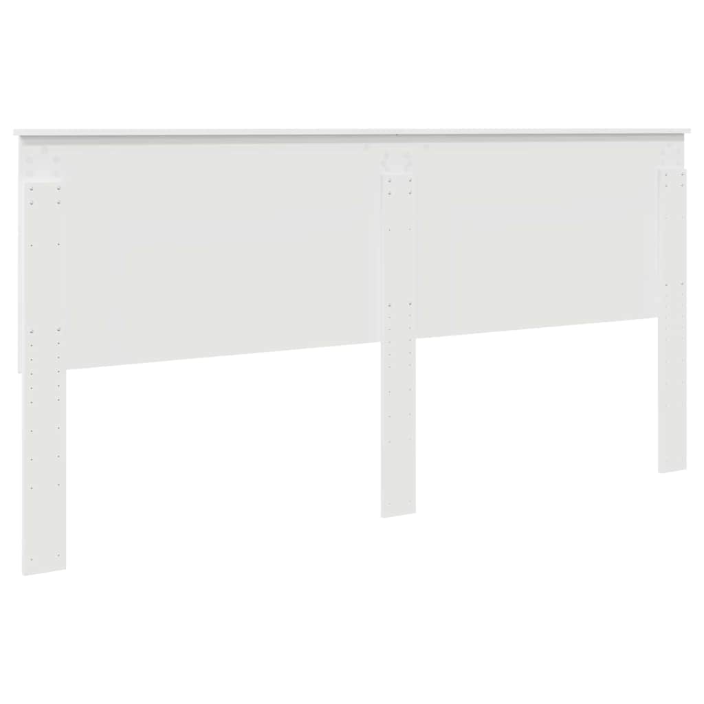 vidaXL Κεφαλάρι με κεφαλάρι Λευκό 200 cm Επεξεργασμένο ξύλο