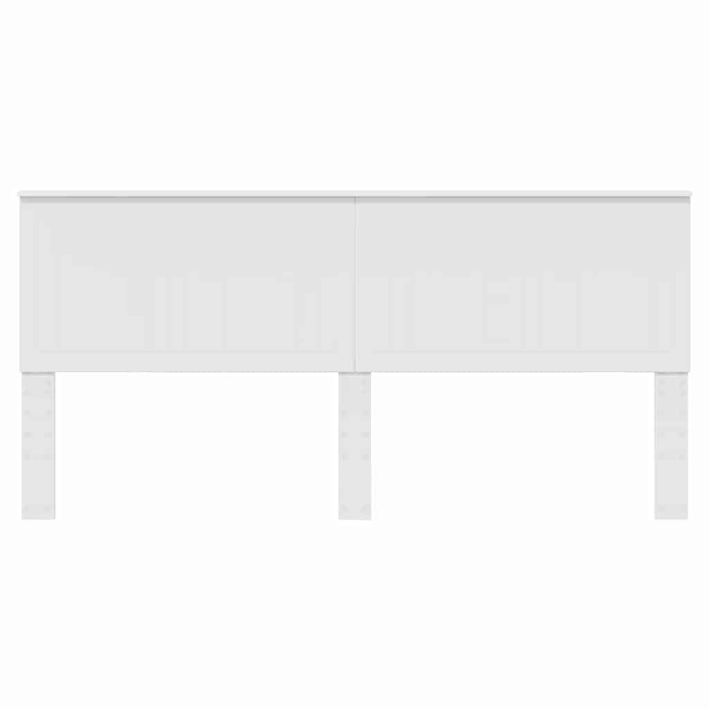 vidaXL Κεφαλάρι με κεφαλάρι Λευκό 200 cm Επεξεργασμένο ξύλο