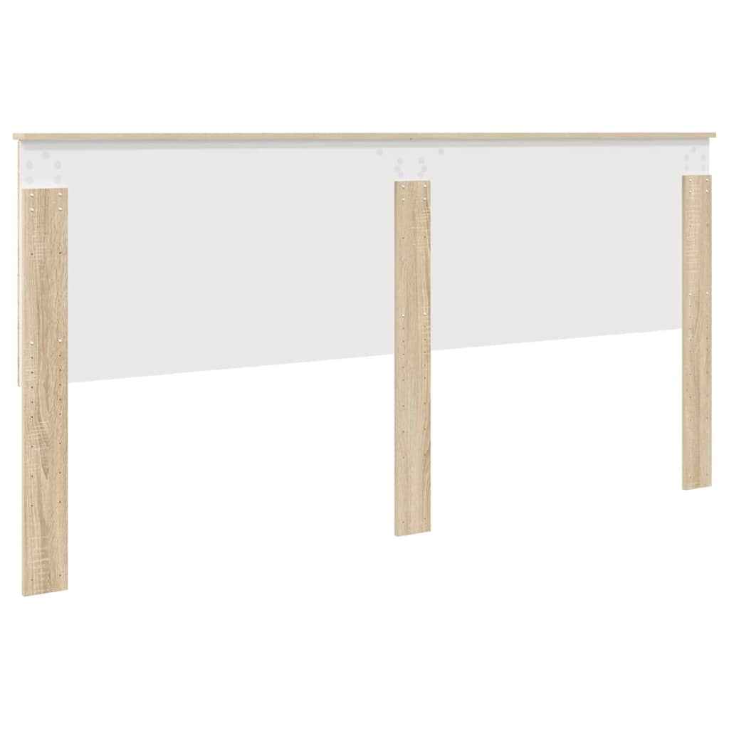 vidaXL Κεφαλάρι με κεφαλάρι Δρύς Sonoma 200 cm Επεξεργασμένο ξύλο