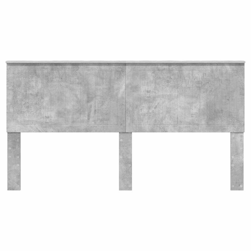 vidaXL Κεφαλάρι με κεφαλάρι Σκυρόδεμα Γκρι 180 cm Επεξεργασμένο ξύλο