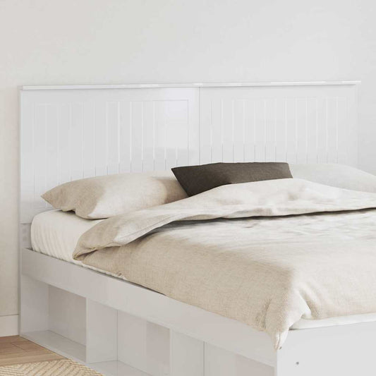 vidaXL Κεφαλάρι με κεφαλάρι Λαμπερό Λευκό 160 cm Επεξεργασμένο ξύλο