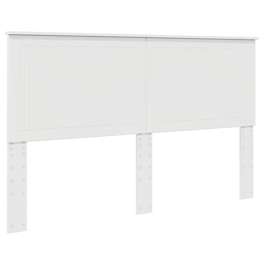 vidaXL Κεφαλάρι με κεφαλάρι Λαμπερό Λευκό 160 cm Επεξεργασμένο ξύλο