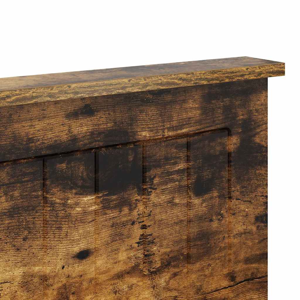 vidaXL Κεφαλάρι με κεφαλάρι Καπνιστό Δρύς 160 cm Επεξεργασμένο ξύλο