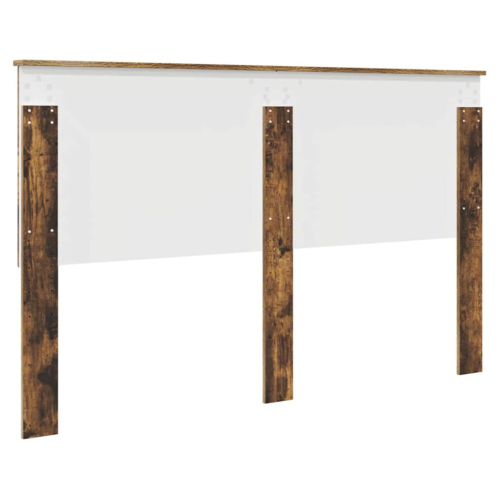 vidaXL Κεφαλάρι με κεφαλάρι Καπνιστό Δρύς 160 cm Επεξεργασμένο ξύλο