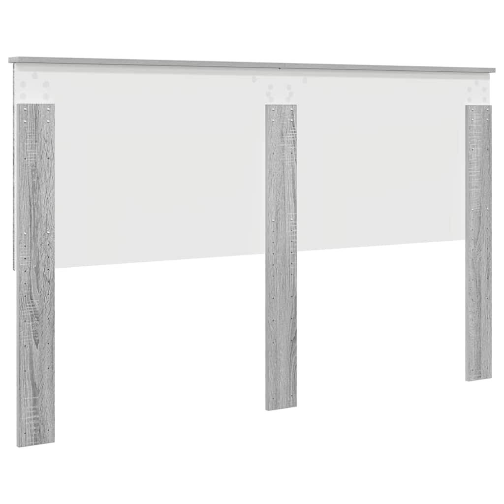 vidaXL Κεφαλάρι με κεφαλάρι Γκρίζο Σονομα 160 cm Επεξεργασμένο ξύλο