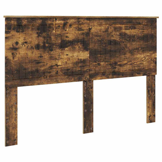 vidaXL Κεφαλάρι με κεφαλάρι Καπνιστό Δρύς 150 cm Επεξεργασμένο ξύλο