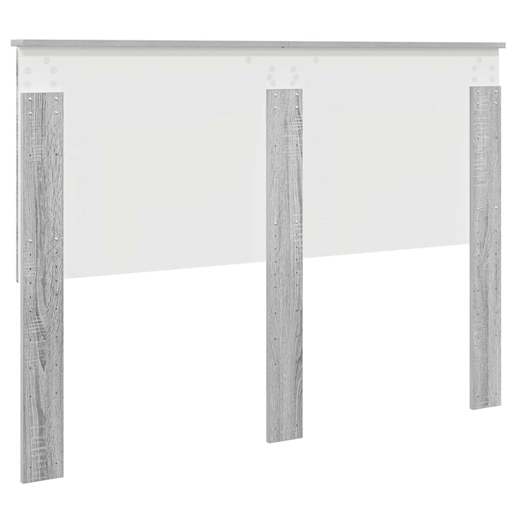 vidaXL Κεφαλάρι με κεφαλάρι Γκρίζο Σονομα 140 cm Επεξεργασμένο ξύλο