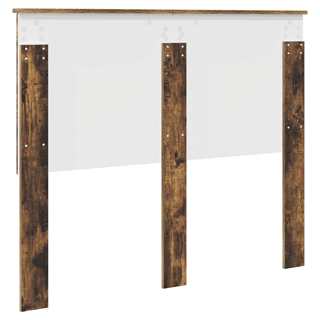 vidaXL Κεφαλάρι με κεφαλάρι Καπνιστό Δρύς 120 cm Επεξεργασμένο ξύλο