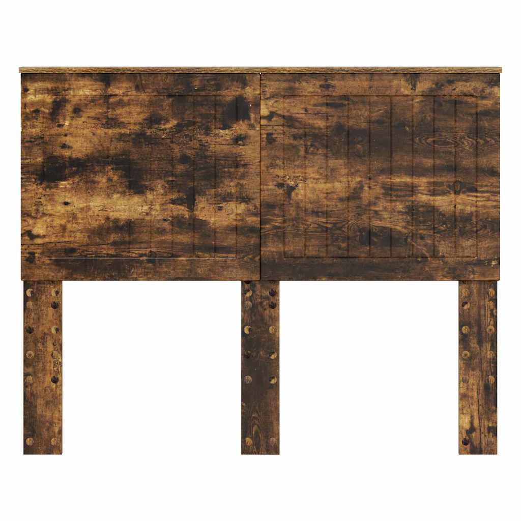 vidaXL Κεφαλάρι με κεφαλάρι Καπνιστό Δρύς 120 cm Επεξεργασμένο ξύλο