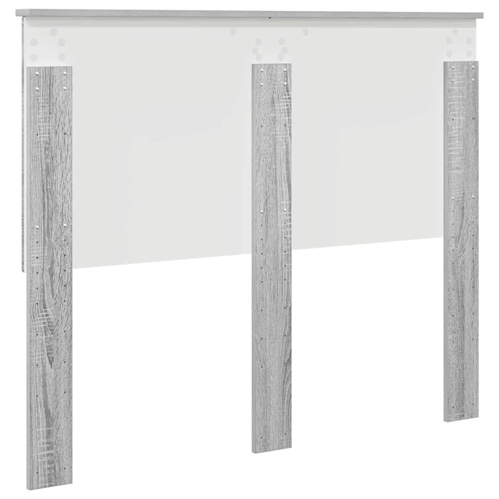 vidaXL Κεφαλάρι με κεφαλάρι Γκρίζο Σονομα 120 cm Επεξεργασμένο ξύλο