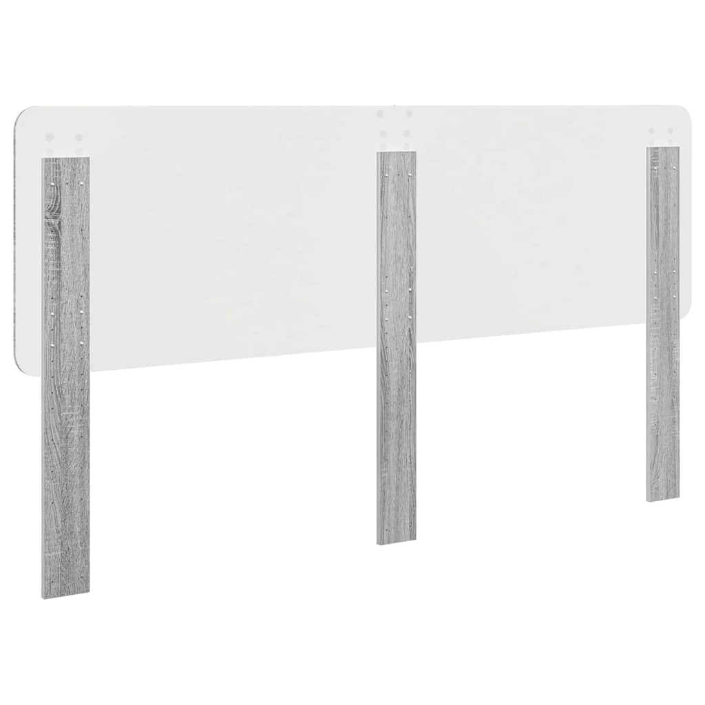 vidaXL Κεφαλάρι με κεφαλάρι Γκρίζο Σονομα 200 cm Επεξεργασμένο ξύλο