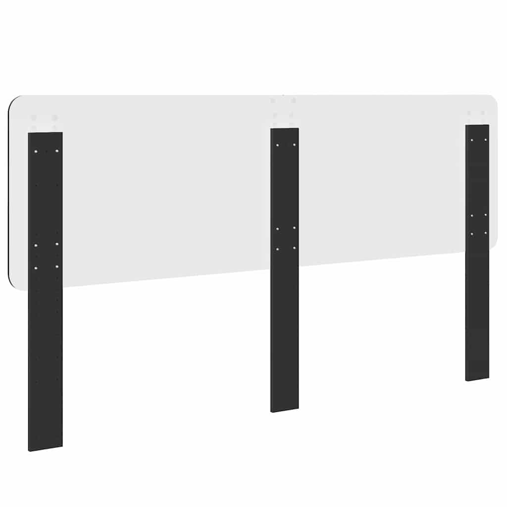vidaXL Κεφαλάρι με κεφαλάρι Μαύρη Οξυά 180 cm Επεξεργασμένο ξύλο