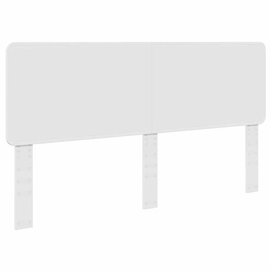 vidaXL Κεφαλάρι με κεφαλάρι Λαμπερό Λευκό 180 cm Επεξεργασμένο ξύλο
