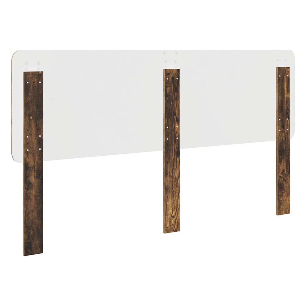 vidaXL Κεφαλάρι με κεφαλάρι Καπνιστό Δρύς 180 cm Επεξεργασμένο ξύλο