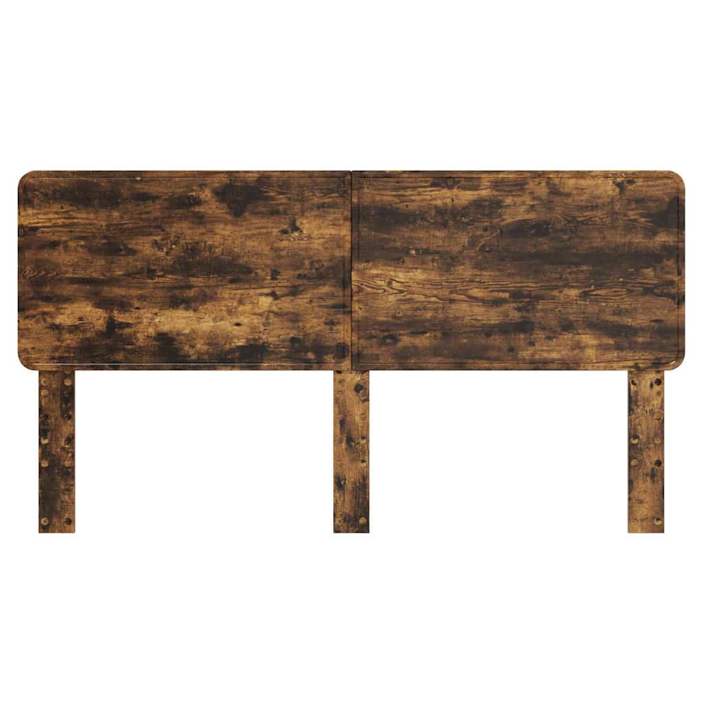 vidaXL Κεφαλάρι με κεφαλάρι Καπνιστό Δρύς 180 cm Επεξεργασμένο ξύλο