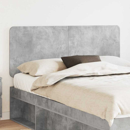 vidaXL Κεφαλάρι με κεφαλάρι Σκυρόδεμα Γκρι 160 cm Επεξεργασμένο ξύλο