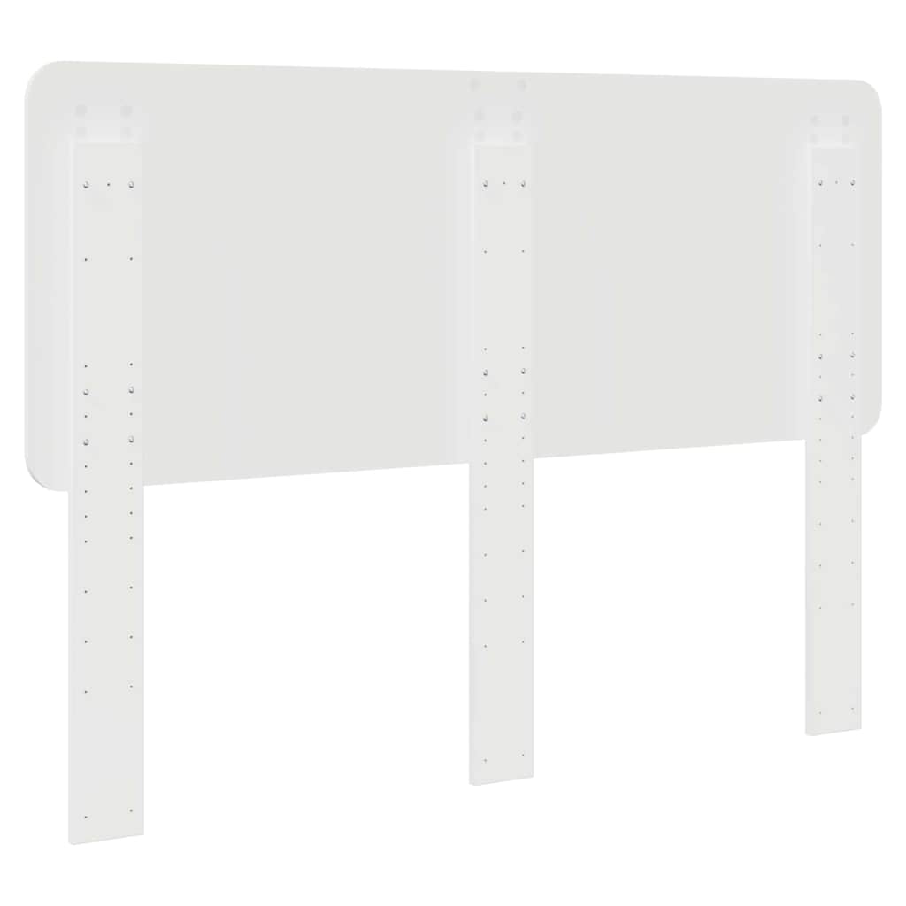 vidaXL Κεφαλάρι με κεφαλάρι Λαμπερό Λευκό 160 cm Επεξεργασμένο ξύλο