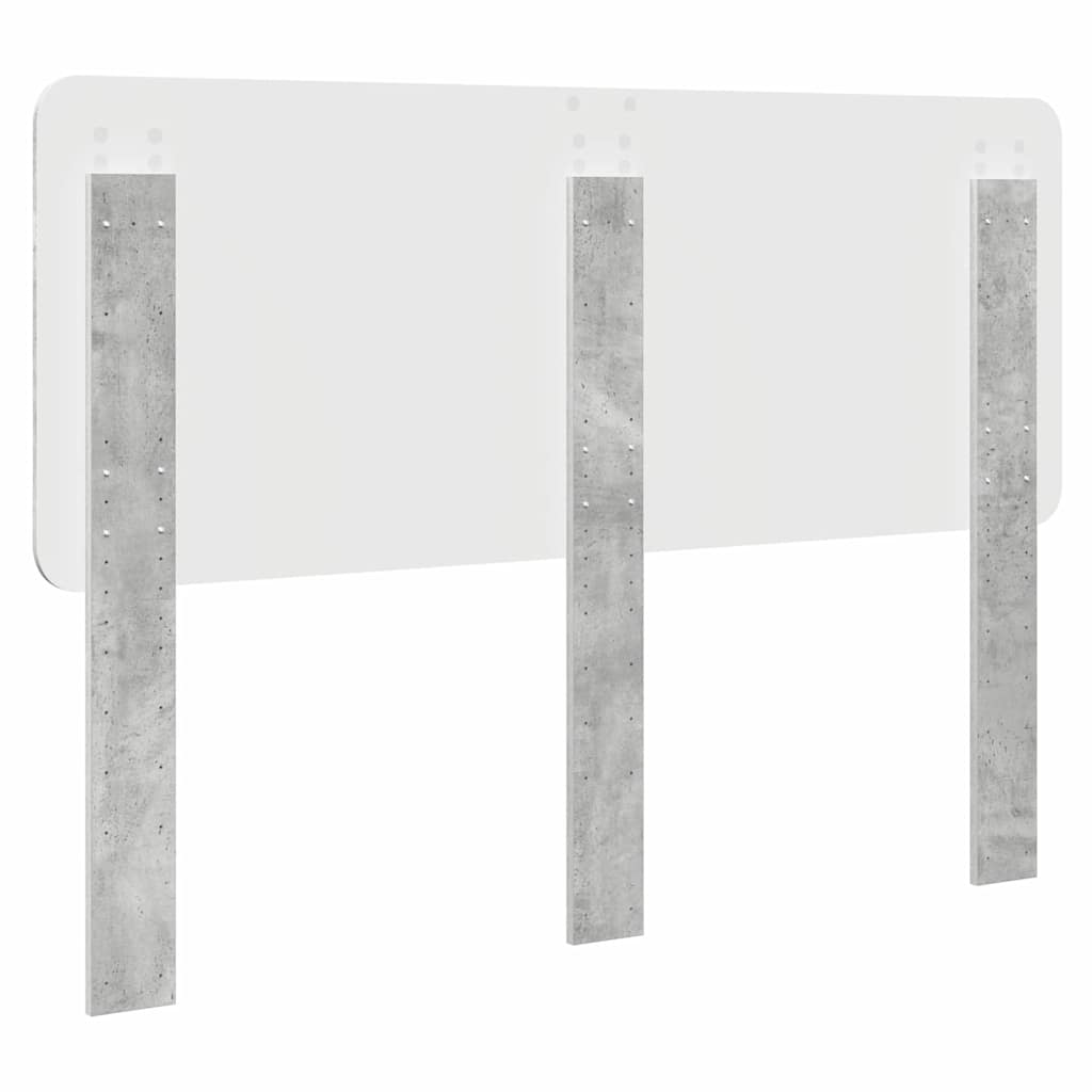 vidaXL Κεφαλάρι με κεφαλάρι Σκυρόδεμα Γκρι 150 cm Επεξεργασμένο ξύλο