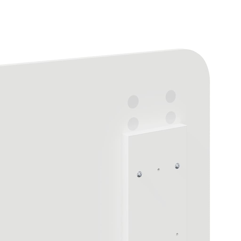 vidaXL Κεφαλάρι με κεφαλάρι Λαμπερό Λευκό 150 cm Επεξεργασμένο ξύλο