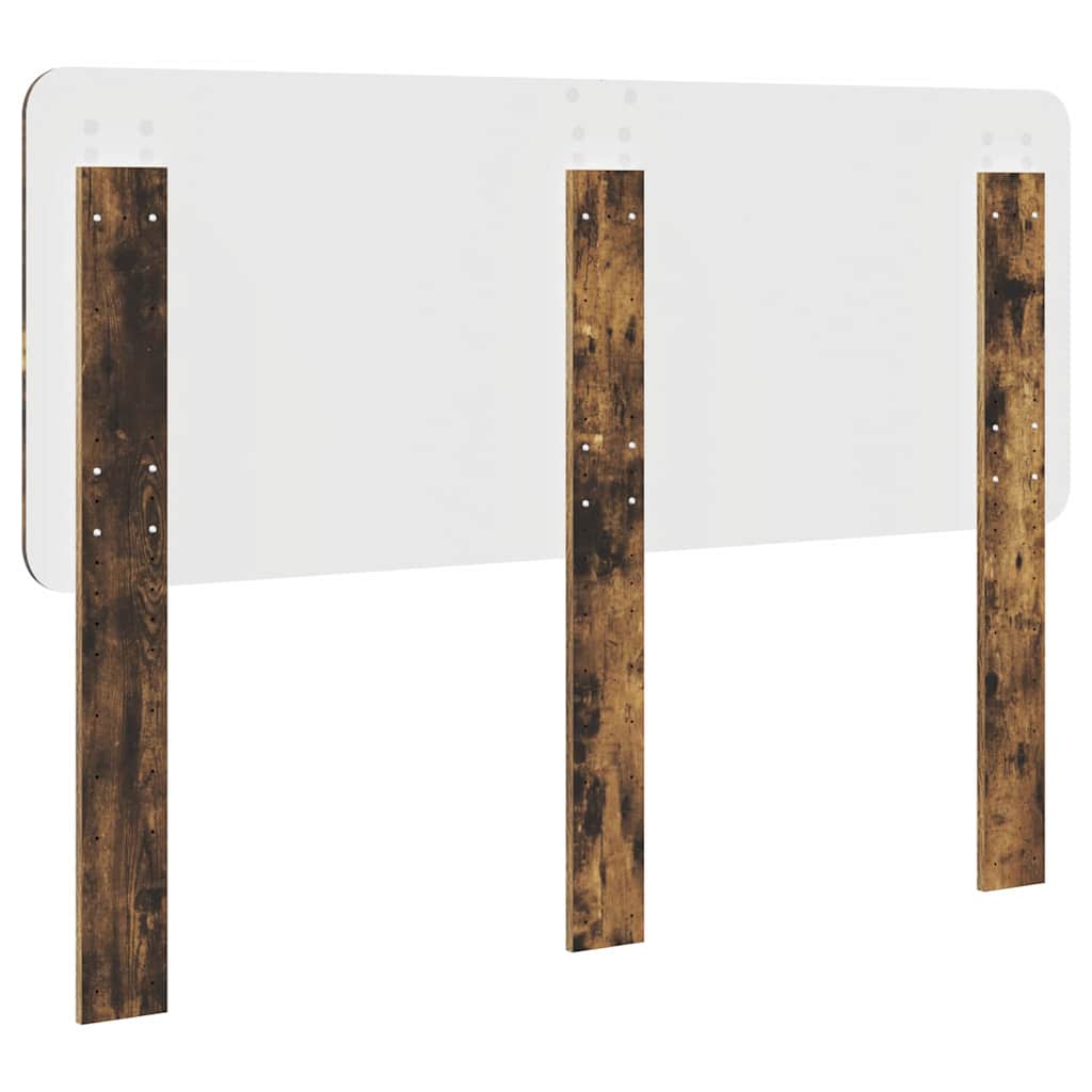 vidaXL Κεφαλάρι με κεφαλάρι Καπνιστό Δρύς 150 cm Επεξεργασμένο ξύλο