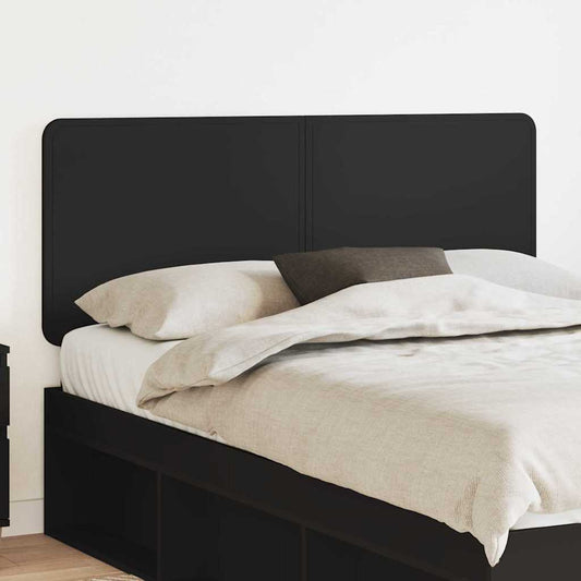 vidaXL Κεφαλάρι με κεφαλάρι Μαύρη Οξυά 140 cm Επεξεργασμένο ξύλο