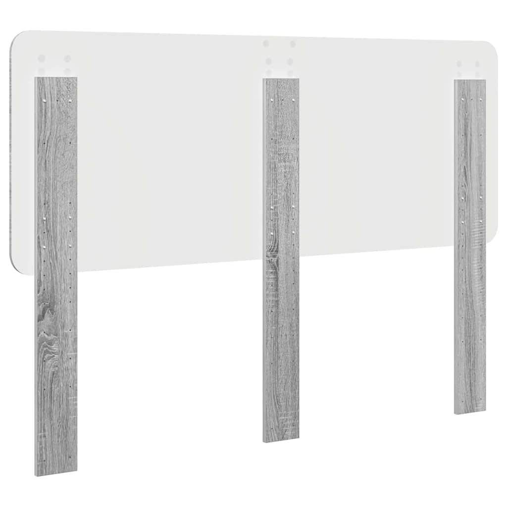 vidaXL Κεφαλάρι με κεφαλάρι Γκρίζο Σονομα 140 cm Επεξεργασμένο ξύλο