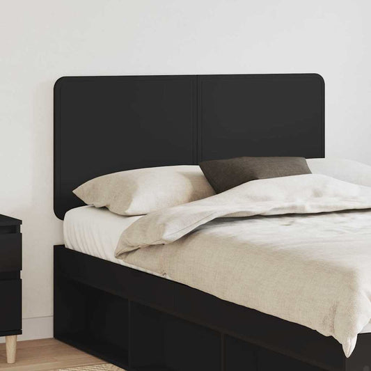 vidaXL Κεφαλάρι με κεφαλάρι Μαύρη Οξυά 135 cm Επεξεργασμένο ξύλο