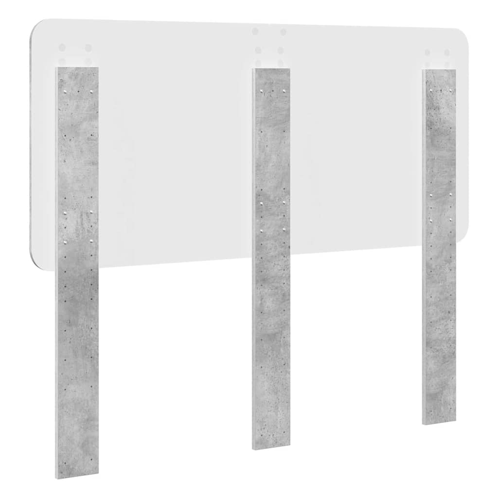 vidaXL Κεφαλάρι με κεφαλάρι Σκυρόδεμα Γκρι 135 cm Επεξεργασμένο ξύλο