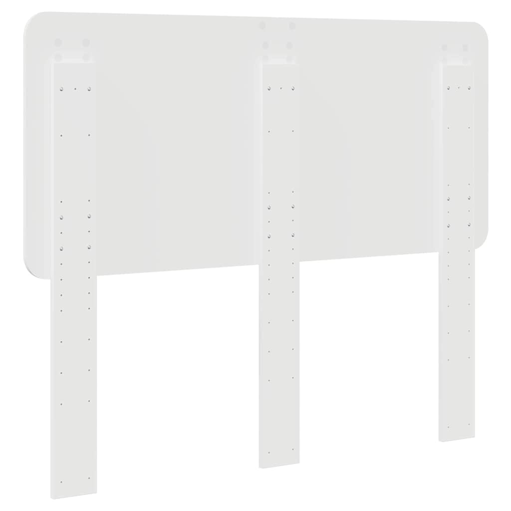 vidaXL Κεφαλάρι με κεφαλάρι Λαμπερό Λευκό 135 cm Επεξεργασμένο ξύλο
