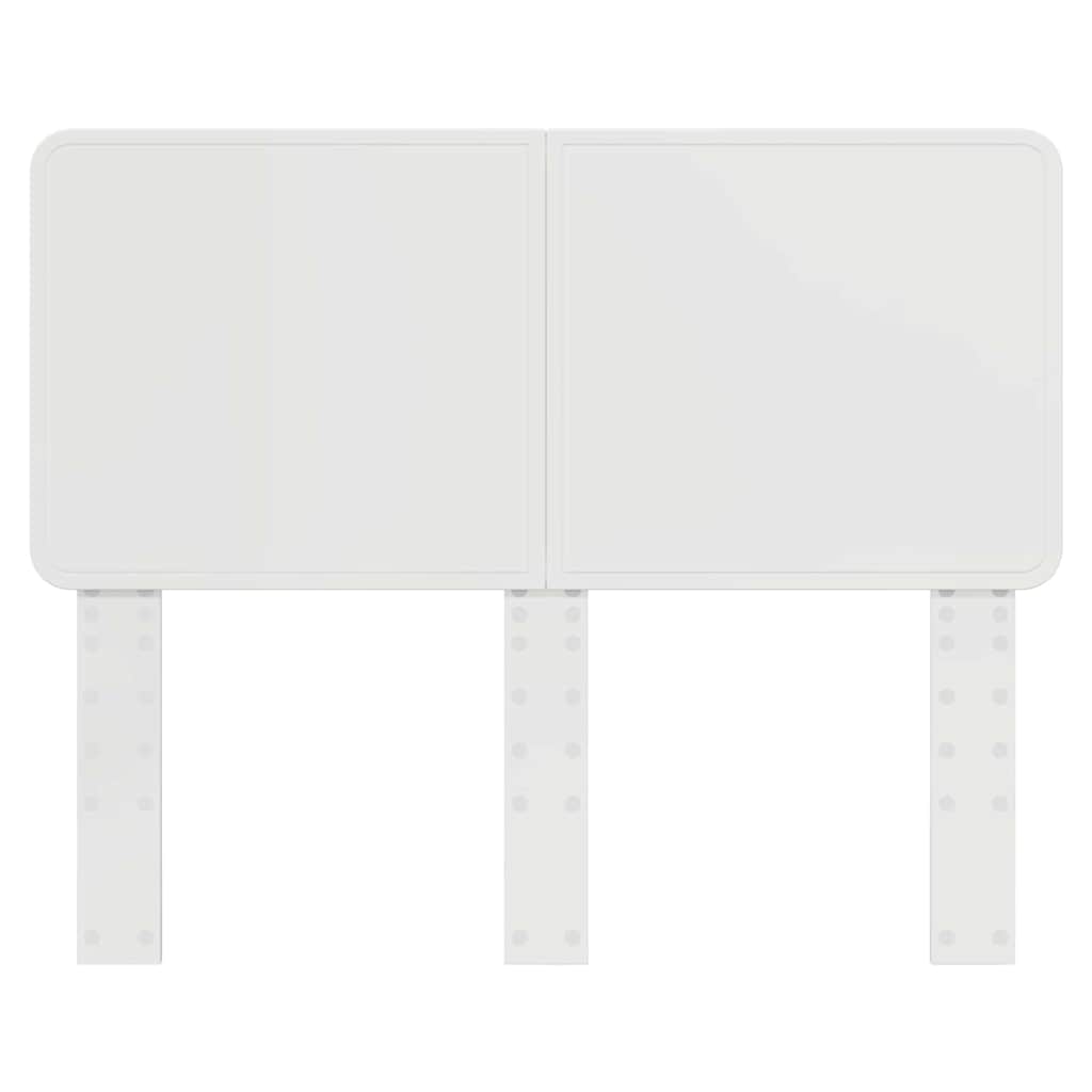 vidaXL Κεφαλάρι με κεφαλάρι Λαμπερό Λευκό 135 cm Επεξεργασμένο ξύλο