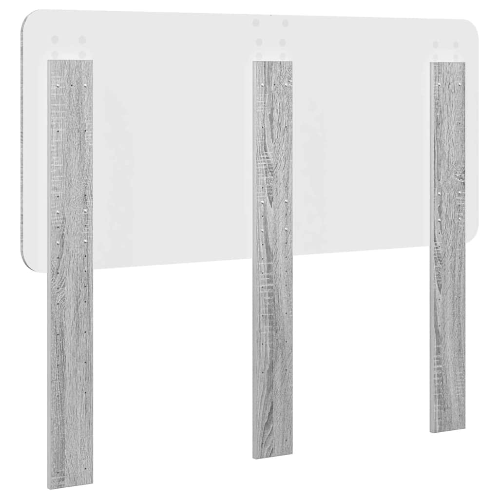 vidaXL Κεφαλάρι με κεφαλάρι Γκρίζο Σονομα 135 cm Επεξεργασμένο ξύλο