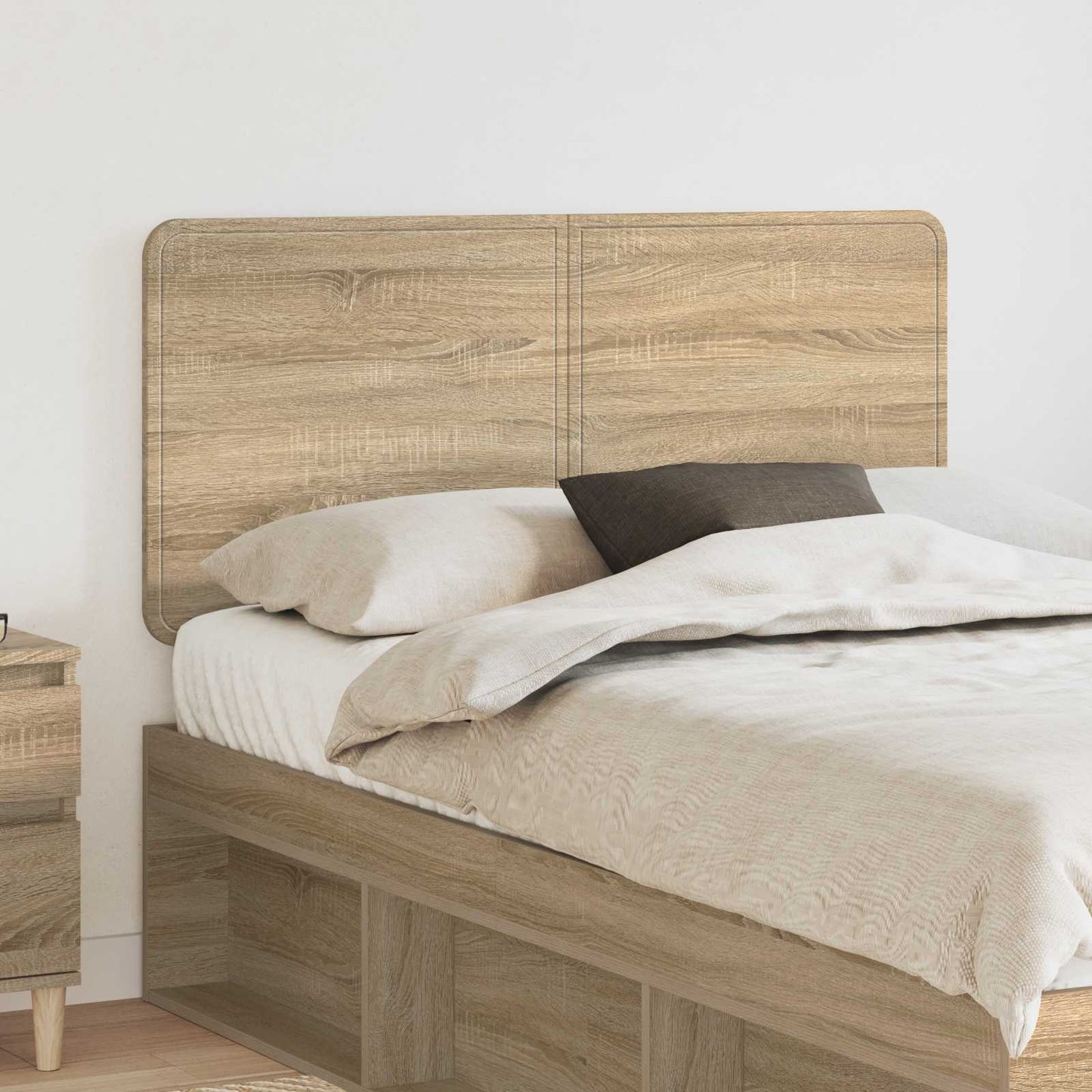vidaXL Κεφαλάρι με κεφαλάρι Δρύς Sonoma 120 cm Επεξεργασμένο ξύλο