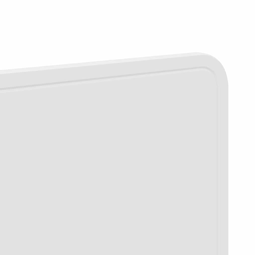 vidaXL Κεφαλάρι με κεφαλάρι Λαμπερό Λευκό 120 cm Επεξεργασμένο ξύλο