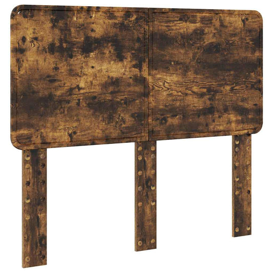 vidaXL Κεφαλάρι με κεφαλάρι Καπνιστό Δρύς 120 cm Επεξεργασμένο ξύλο