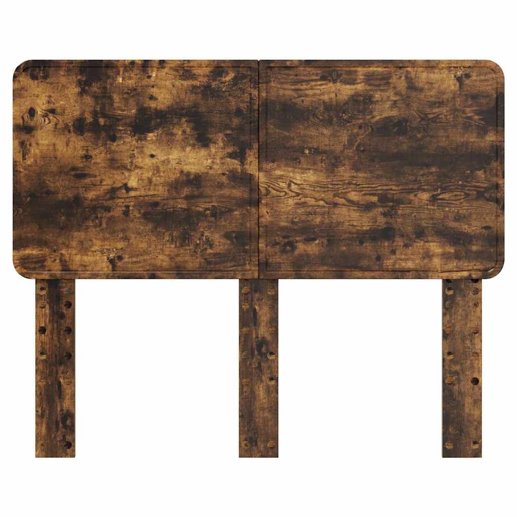 vidaXL Κεφαλάρι με κεφαλάρι Καπνιστό Δρύς 120 cm Επεξεργασμένο ξύλο