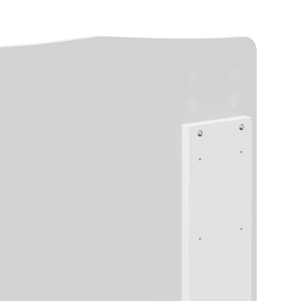 vidaXL Κεφαλάρι με κεφαλάρι Λευκό 180 cm Επεξεργασμένο ξύλο