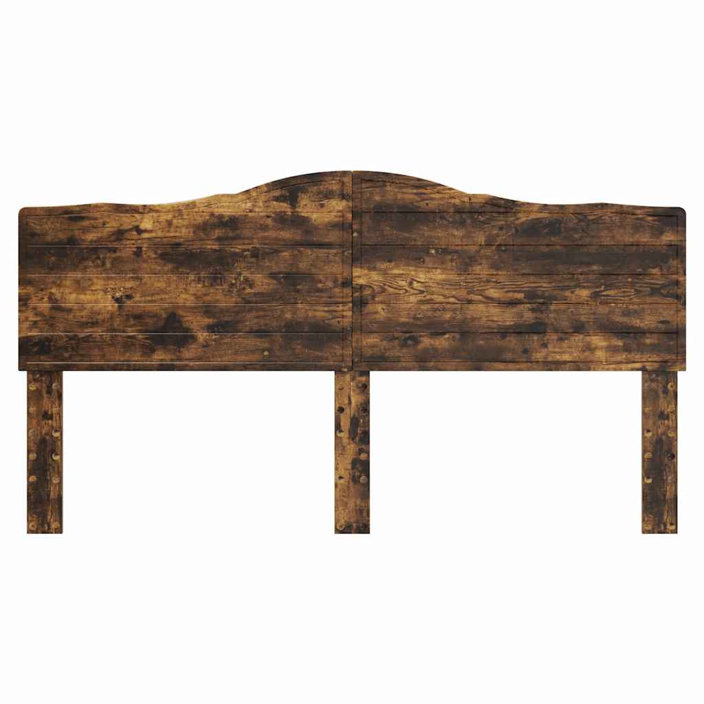 vidaXL Κεφαλάρι με κεφαλάρι Καπνιστό Δρύς 180 cm Επεξεργασμένο ξύλο