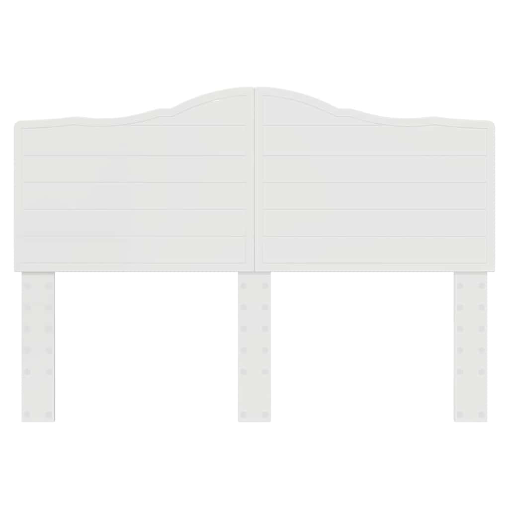 vidaXL Κεφαλάρι με κεφαλάρι Λαμπερό Λευκό 160 cm Επεξεργασμένο ξύλο