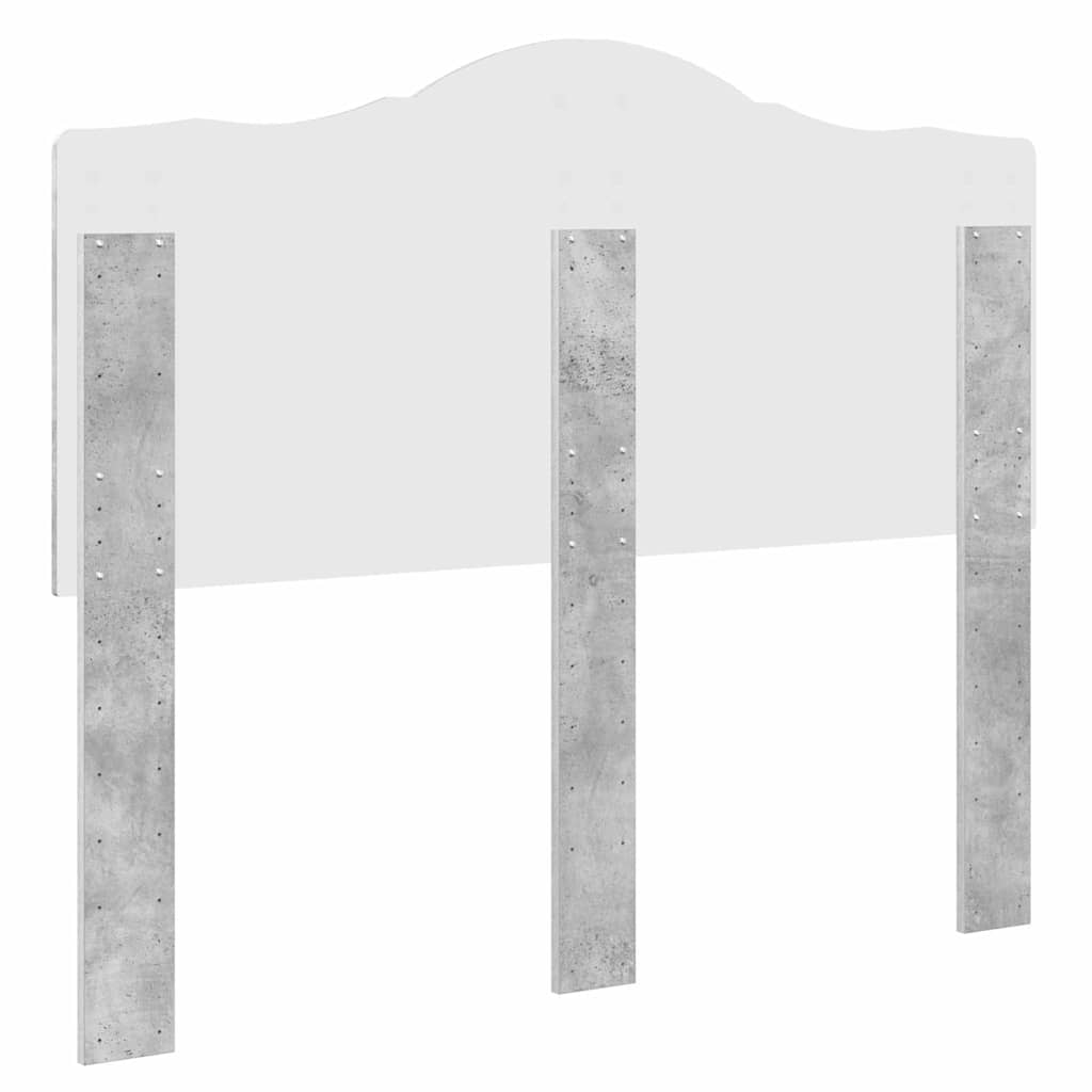 vidaXL Κεφαλάρι με κεφαλάρι Σκυρόδεμα Γκρι 135 cm Επεξεργασμένο ξύλο