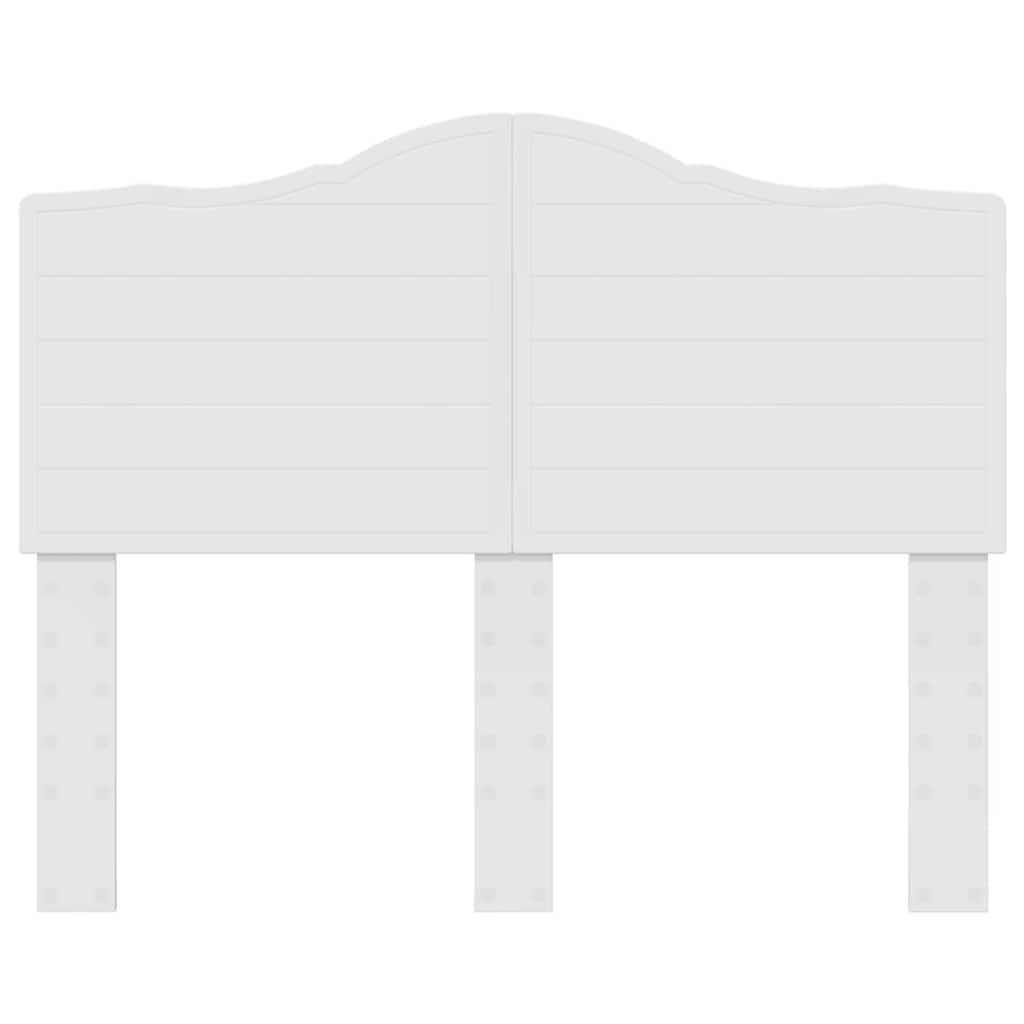 vidaXL Κεφαλάρι με κεφαλάρι Λαμπερό Λευκό 135 cm Επεξεργασμένο ξύλο