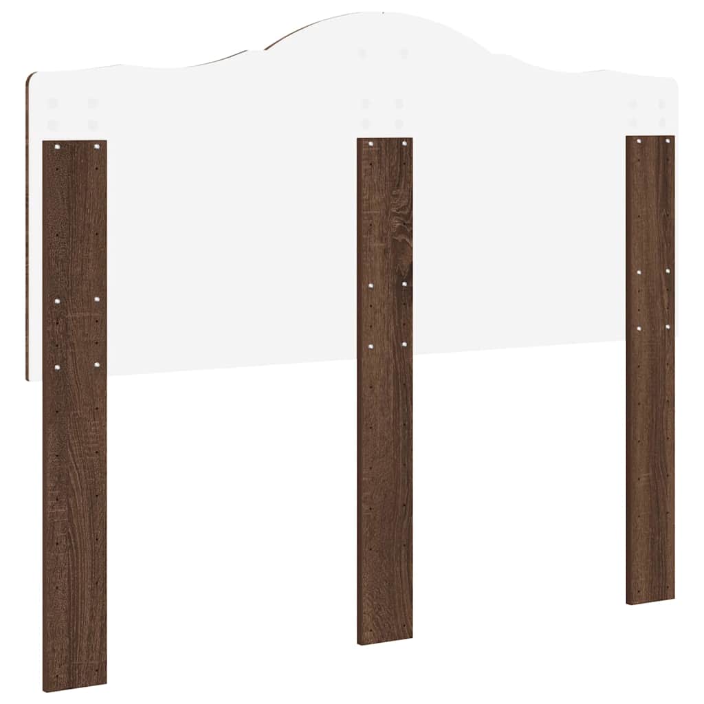 vidaXL Κεφαλάρι με κεφαλάρι Καφέ δρυς 135 cm Επεξεργασμένο ξύλο