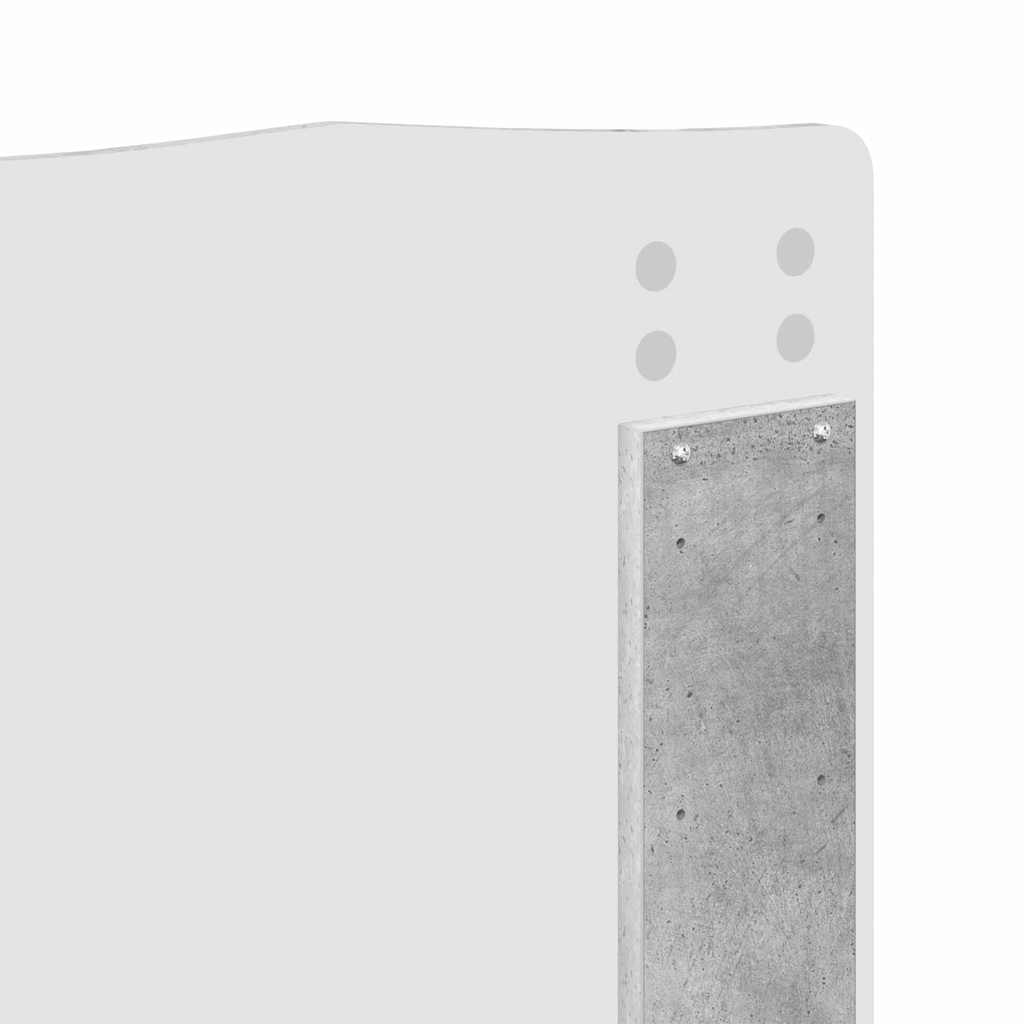 vidaXL Κεφαλάρι με κεφαλάρι Σκυρόδεμα Γκρι 120 cm Επεξεργασμένο ξύλο