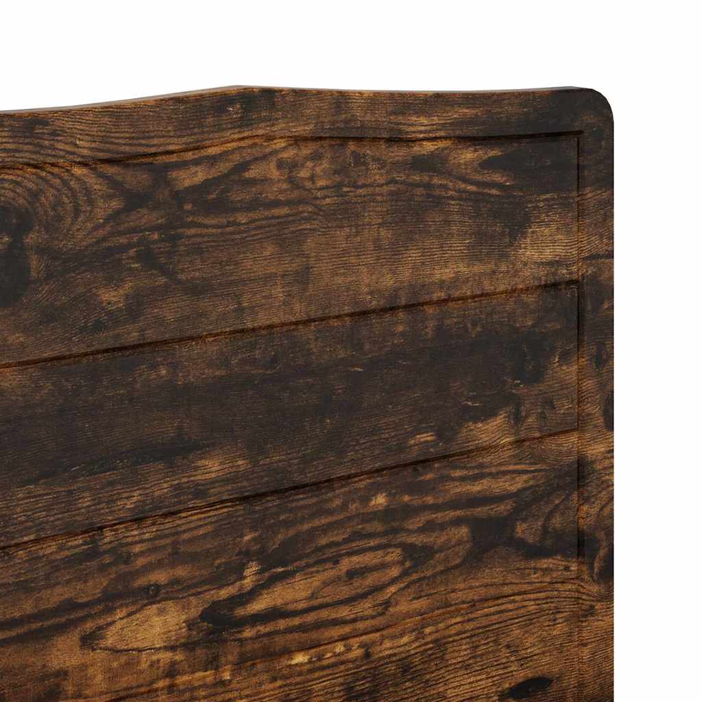 vidaXL Κεφαλάρι με κεφαλάρι Καπνιστό Δρύς 120 cm Επεξεργασμένο ξύλο