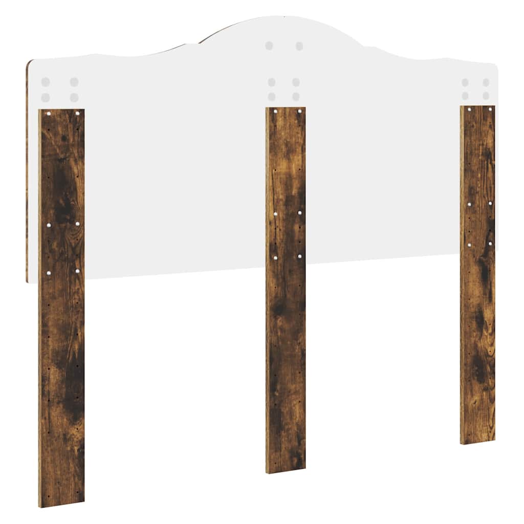 vidaXL Κεφαλάρι με κεφαλάρι Καπνιστό Δρύς 120 cm Επεξεργασμένο ξύλο