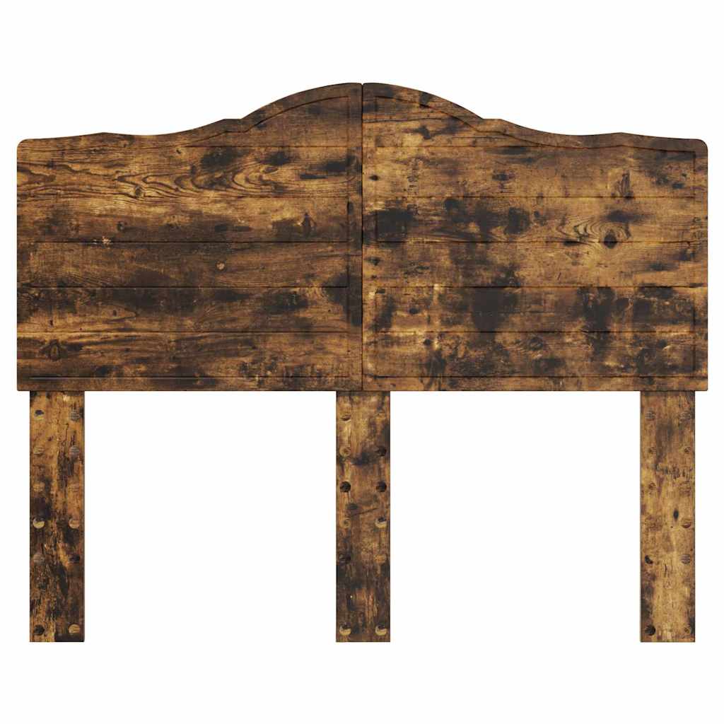 vidaXL Κεφαλάρι με κεφαλάρι Καπνιστό Δρύς 120 cm Επεξεργασμένο ξύλο