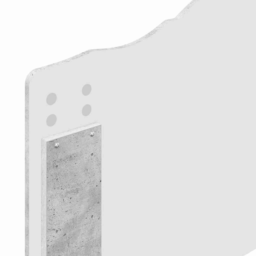 vidaXL Κεφαλάρι με κεφαλάρι Σκυρόδεμα Γκρι 80 cm Επεξεργασμένο ξύλο