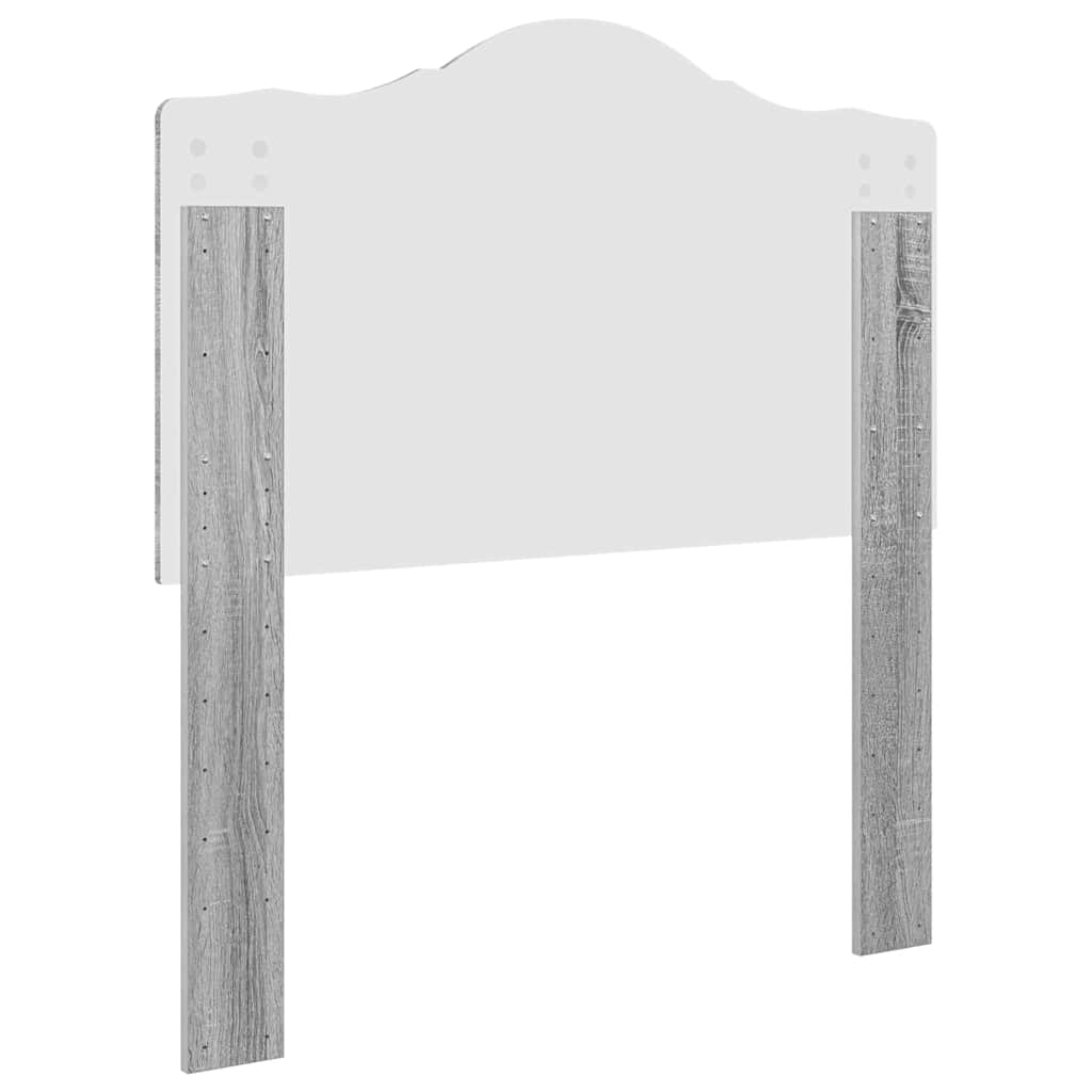 vidaXL Κεφαλάρι με κεφαλάρι Γκρίζο Σονομα 80 cm Επεξεργασμένο ξύλο