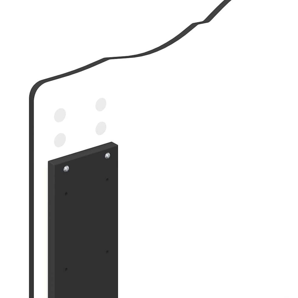 vidaXL Κεφαλάρι με κεφαλάρι Μαύρη Οξυά 75 cm Επεξεργασμένο ξύλο