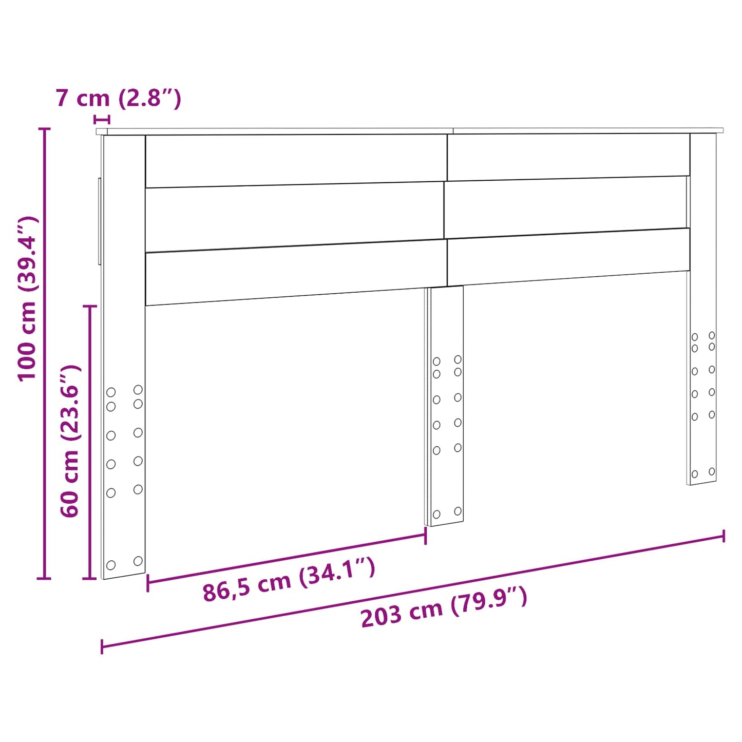 vidaXL Κεφαλάρι Σκυρόδεμα Γκρι Επεξεργασμένο ξύλο